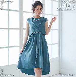 Formal Dress Flare Satin Docking 3-colors