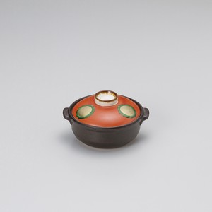 万古烧 锅 陶器 4号 日本制造