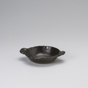 黒釉平鍋（小）  【日本製  萬古焼  陶器】