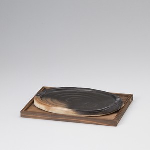 耐熱（手造り）ステーキ陶板  【日本製  萬古焼  陶器】