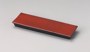 紅黒炭レール皿（中）  【日本製    陶器】
