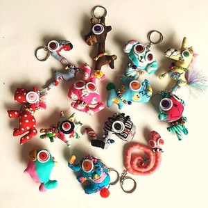 Key Ring Key Chain Assortment Colorful Buttons
