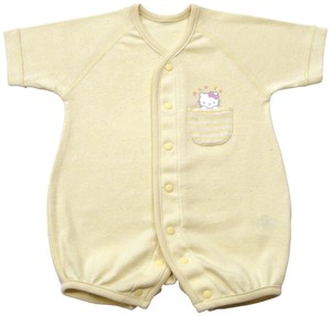 Sale 日本製 ハロ−キティ 半袖 カバーオール 肌着 オーガニックコットン 洛陽染め 新生児 ベビー肌着