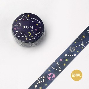 BGM Washi Tape Space Washi Tape Foil Stamping Colorful