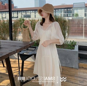 新作  6607#  マタニティウェアの夏服のワンピースの妊婦のスカート