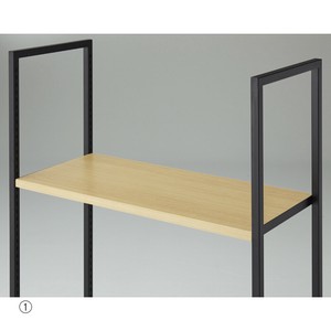オリジナル什器 ラテラル・フォー(LR40)専用 4点受け木棚セット 受け金具／ブラック W120cmタイプ
