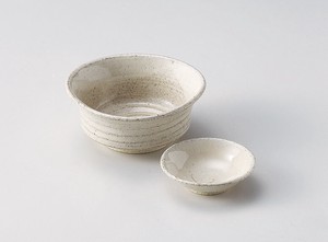 白萩深鉢・千代口  【日本製    陶器】