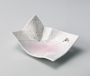 Main Plate Origami Porcelain Pink Made in Japan