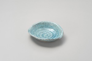 トルコカイラギなぶり平鉢  【日本製    陶器】