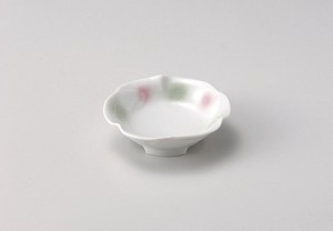 淡雪二色吹花型5.0鉢  【日本製    磁器】