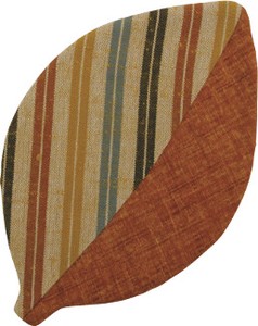 遠州綿紬を使用した定番の木の葉型でリバーシブルなコースター　葉っぱコースター 23番色
