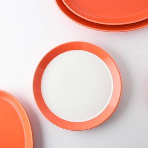 Mino ware Main Plate Orange Western Tableware 21cm Made in Japan