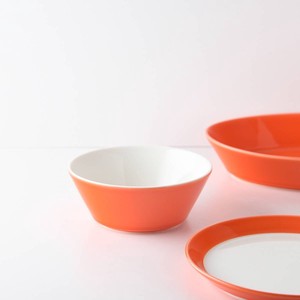 Mino ware Donburi Bowl Orange Western Tableware 13.5cm Made in Japan