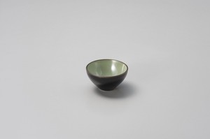 Side Dish Bowl Porcelain black Green Made in Japan