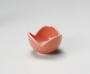 ピンク三ッ山珍味  【日本製    陶器】