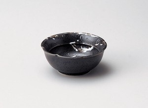 黒結晶筆散し3.0小付  【日本製    陶器】