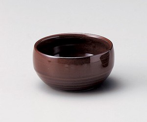 アメ釉タル型小付  【日本製    陶器】