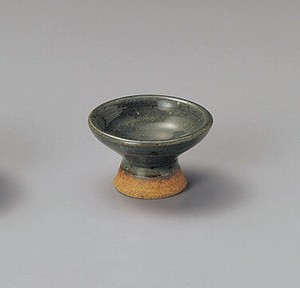 青釉高台珍味鉢  【日本製    陶器】