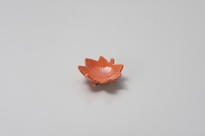 オレンジ楓型珍味  【日本製    磁器】