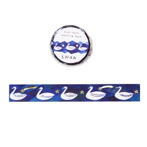 Nishi Shuku Masking Tape (Decorative Adhesive Tape) using Gilt  - Swan