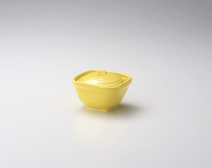 黄輝角煮物碗  【日本製    強化磁器】