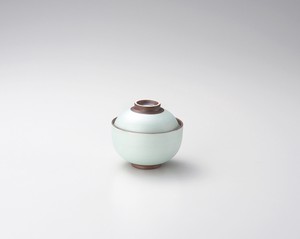 緑雲銀巻煮物碗  【日本製    磁器】