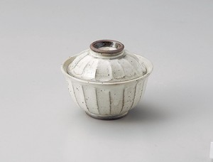 粉引小蓋物  【日本製    陶器】