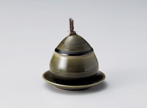 織部くり蒸 小・皿  【日本製    陶器】