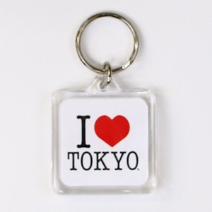 I LOVE TOKYO キーホルダー(シカク白)