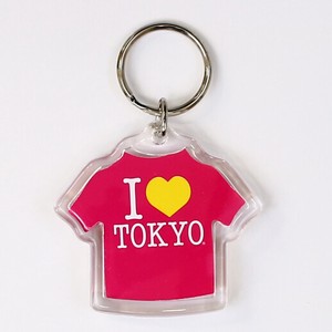 I LOVE TOKYO キーホルダー(Tシャツピンク)