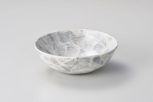 白刷毛タタキ盛鉢  【日本製    陶器】