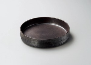 銀吹外クシメ21cm鉢  【日本製    陶器】