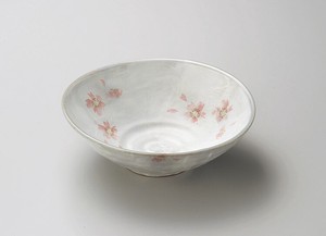 おぼろ桜変型平鉢  【日本製    陶器】