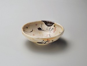 山の実5.5花型鉢  【日本製    陶器】
