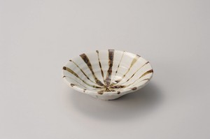 サビ十草 平鉢  【日本製    陶器】
