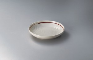 黄粉引8.0パスタ皿  【日本製    陶器】