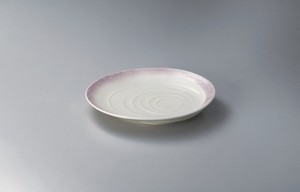 Main Plate Porcelain Pink 9-sun Made in Japan