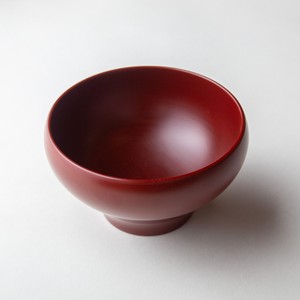 Ancient "Akane" lacquer Soup Bowl (M size)