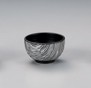 Donburi Bowl ZEBRA Porcelain black Made in Japan
