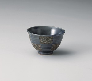 Donburi Bowl Pottery Seigaiha Made in Japan