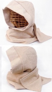 Outlet Organic Cotton With Hood Scarf BLUE