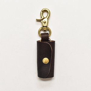 Key Case Brown Rings Ladies Men's Made in Japan