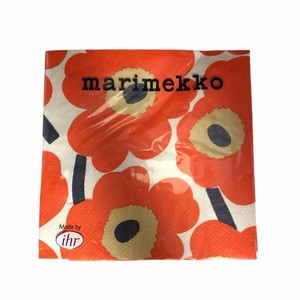 マリメッコ（marimekko）ペーパーナプキン　ウニッコ　クリームレッド　33cm