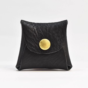 Tochigi Leather Square Coin Case Black Coin Purse Men's Ladies Black