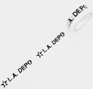 L.A.DEPO　50m　ロゴ入り プリントテープ　ビニールテープ　梱包用　アメリカン雑貨