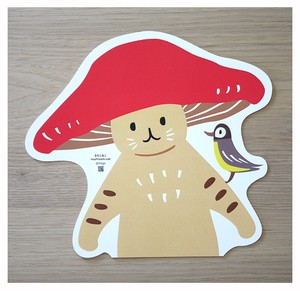 Cutters/Mold Postcard Mushrooms Cat