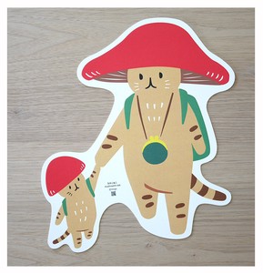 Cutters/Mold Postcard Mushrooms Cat Friendly