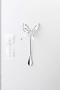 Butterfly Cocktail Stirrer Silver Clear