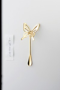 Butterfly Cocktail Stirrer Gold Clear