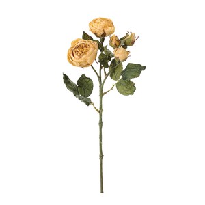 【セール品】MAGIQ　バラ　ドライドパシュミナローズ　ダークベージュ　ドライフラワー風の造花